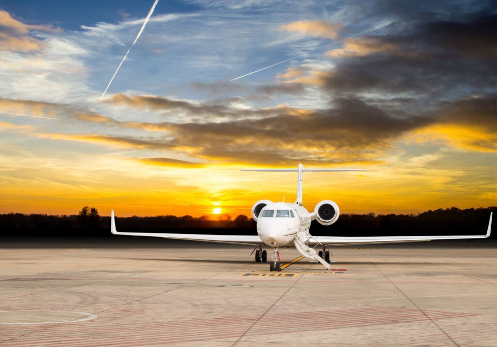 Private jet ready for charter
