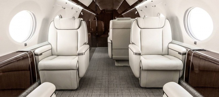 Gulfstream G650 business jet interior