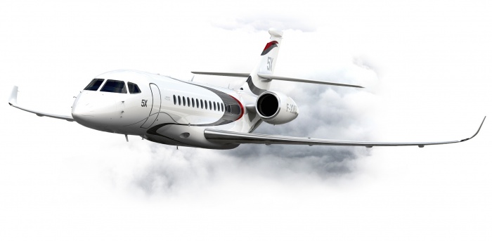 Falcon 5X private jet charter exterior