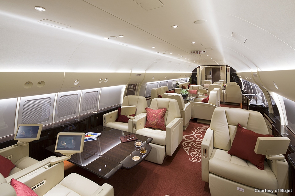 boeing business jet interior