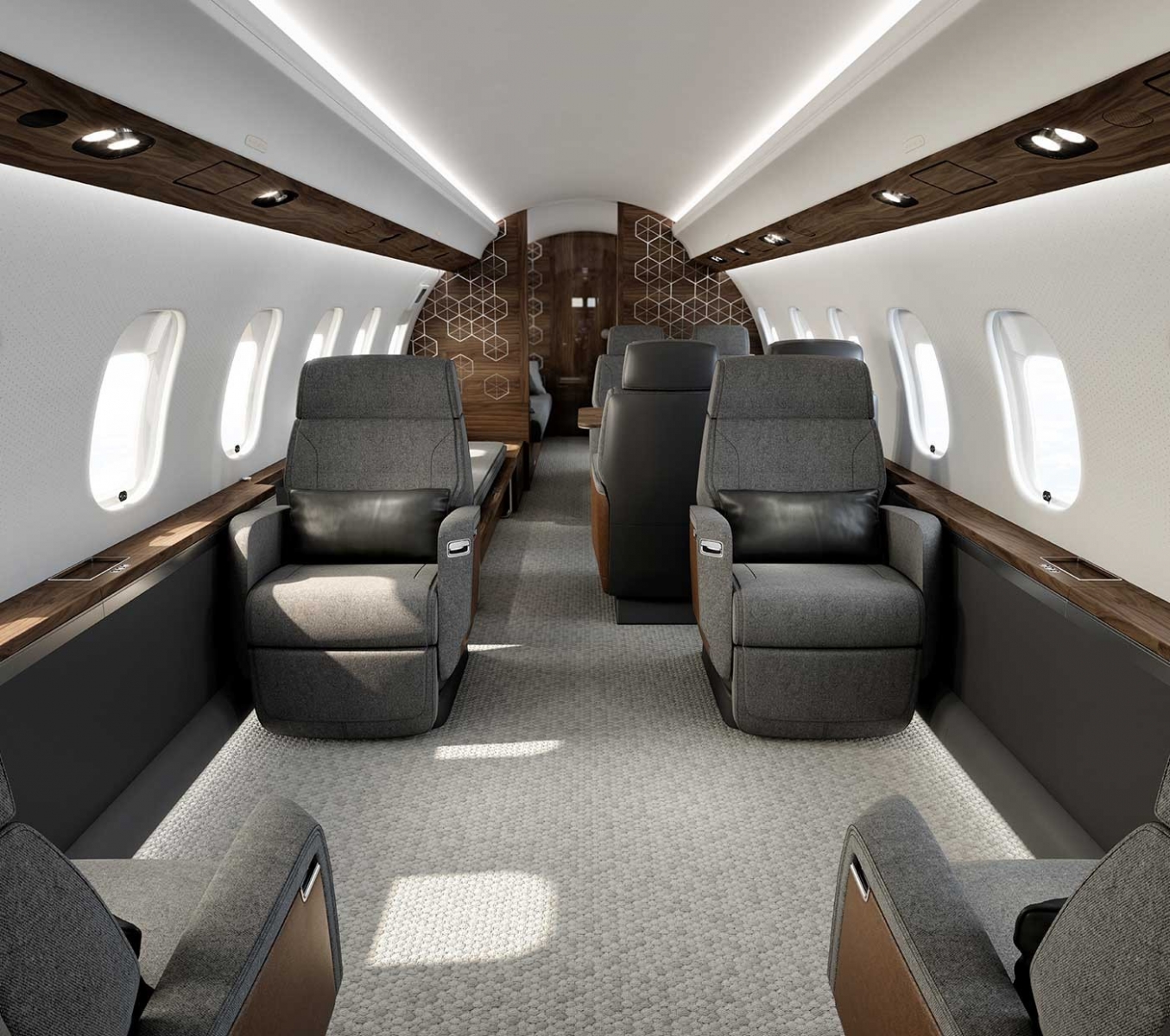bombardier global 6500 jet charter interior