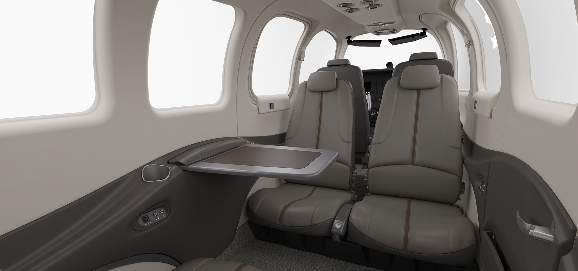 Beechcraft Baron 58 Private Jet Charter interior