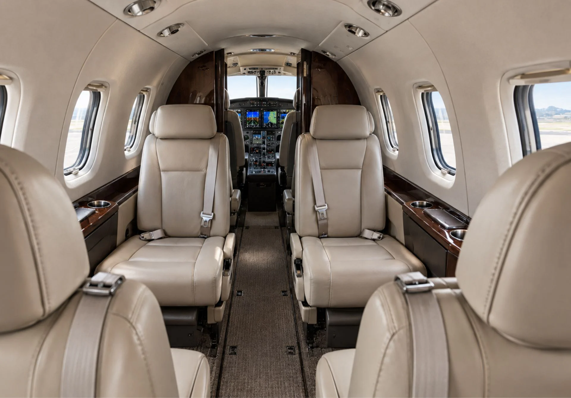 Illustration of a Beechcraft King Air 360 cabin